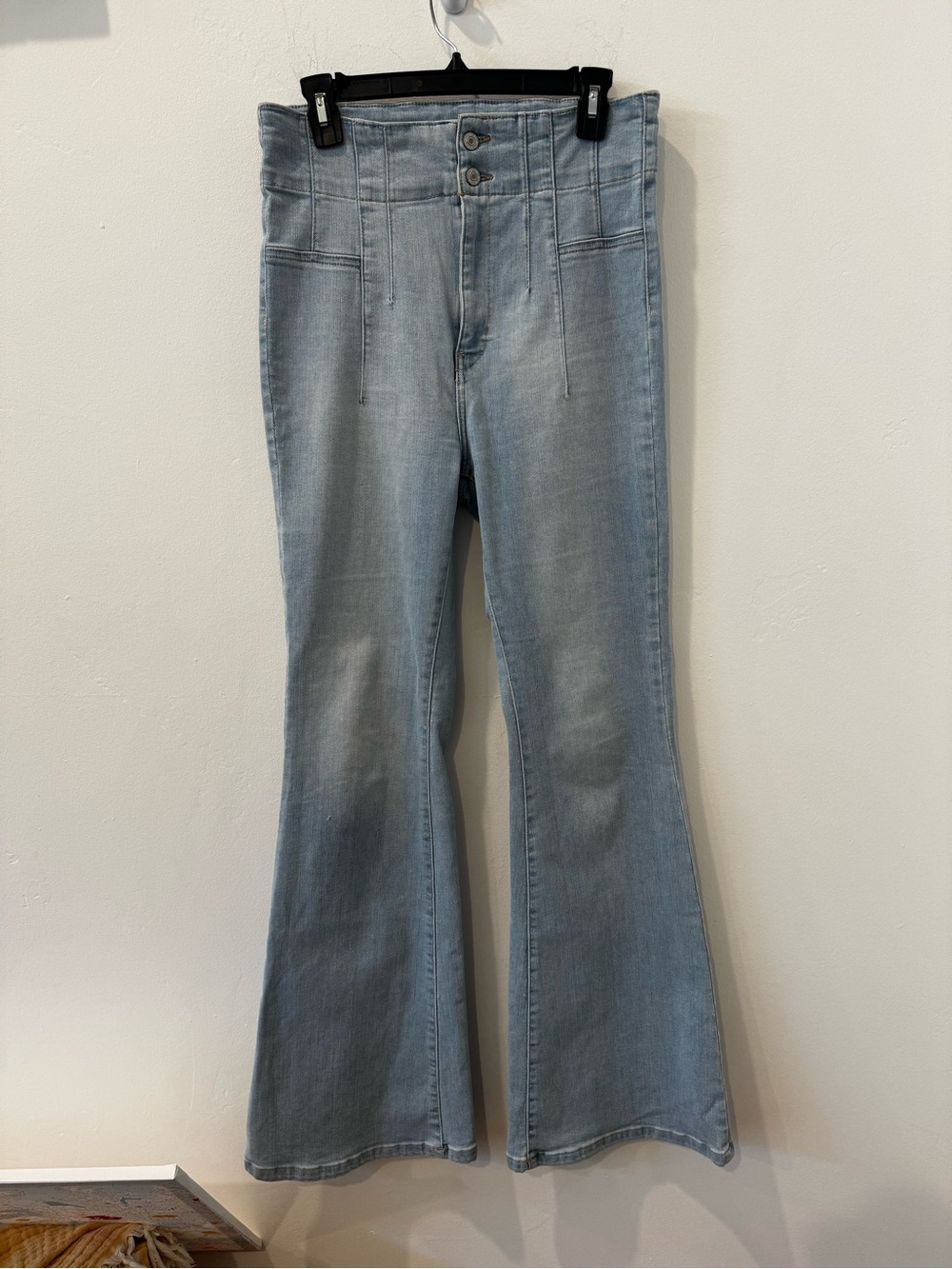 We The Free Light Blue Flared Ultra High-Rise Jeans
